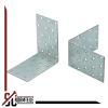 SC-Normteile Perforated Angle Brackets, 100 x 100 x 60 mm, 2.5 mm Thick, 8-Pack, Galvanized Steel view 3