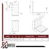 SC-Normteile Perforated Angle Brackets, 100 x 100 x 60 mm, 2.5 mm Thick, 8-Pack, Galvanized Steel view 4