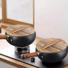 Uncoated Big Belly Hand-Forged Iron Frying Pan, 28 cm, Black view 2