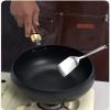Uncoated Big Belly Hand-Forged Iron Frying Pan, 28 cm, Black view 4