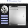Dailify Stainless Steel Wall Access Panel with Push Latch, 16 x 36 in (40 x 90 cm) view 2