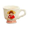 HUMOCHUSON Ceramic Coffee Cup with Cartoon Croissant Girl, 300–400 mL view 1
