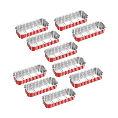 STOBAZA 10-Pack Disposable Aluminum Foil Food Containers, Heat-Resistant for Oven, Grill, and Takeout