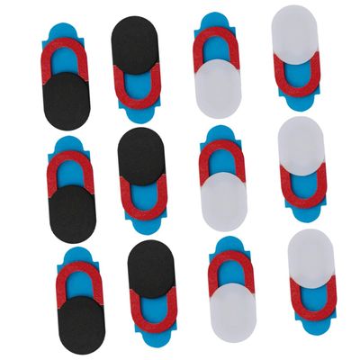 HEALSOPTHY 12-Pack ABS Camera Covers, Portable and Wear-Resistant, for Phone Cameras and Tablet Webcams