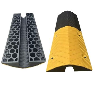 Drive-Over Cable Ramp, 2-Channel, 5-Ton Capacity, 39 × 15 × 4.5 in