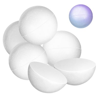 Anneome White Foam Half-Spheres, 10-Piece DIY Craft Models