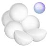 Anneome White Foam Half-Spheres, 10-Piece DIY Craft Models view 1