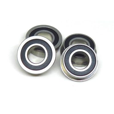 Deep Groove Ball Bearings, 5 Pieces, SF688 W6 2RS Flanged, 8 × 16 × 6 mm, Stainless Steel