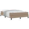 vidaXL Bed Frame with Mattress Cappuccino 160 x 200 cm Fabric view 1
