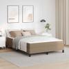 vidaXL Bed Frame with Mattress Cappuccino 160 x 200 cm Fabric view 2