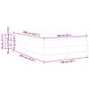 vidaXL Bed Frame with Mattress Cappuccino 160 x 200 cm Fabric view 3