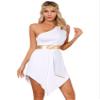 inhzoy Women's Greek Goddess Costume Dress with Sash, White, L view 1