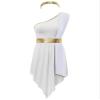 inhzoy Women's Greek Goddess Costume Dress with Sash, White, L view 3