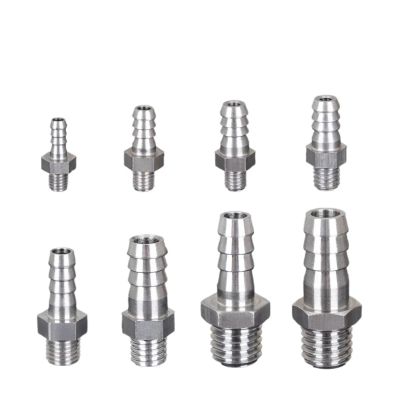 EKFBQBGW 1pc M5 Metric Male to 6 mm Hose Barb Nipple, 304 Stainless Steel