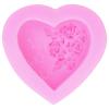 Fyearfly DIY Silicone Mold, 3D Heart Rose Flower for Cakes, Chocolate, Soap, and Candle Making view 3