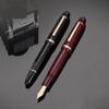 BANDKIT Colorful Resin Fountain Pen, 0.5 mm Fine Nib, Ivory with Gold Clip, EF view 2
