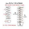 5/10-Piece Stainless Steel Compression Springs, 0.3 mm Wire, 2/3/4/5/6/7 mm Outer Diameter, 50–305 mm Length view 2