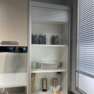 MLYAYE White Roll-Up Door for Kitchen Cabinets, 900 x 700 mm