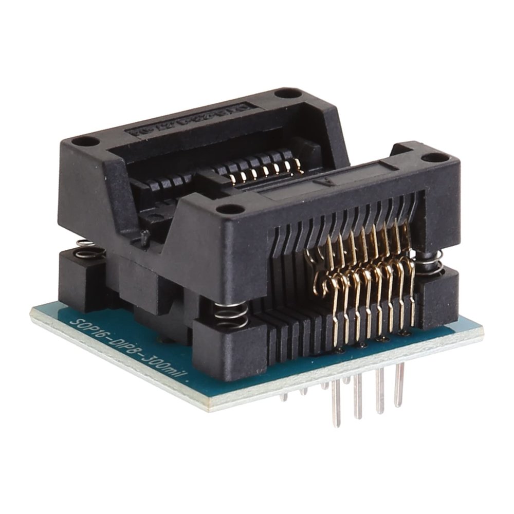 NIHENHAO SOP16-to-DIP8 Wide-Body Programmer Adapter Socket, 150/200–209/300 mil, for EZP2010, EZP2013 and CH341A