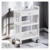 Mobile Hair Salon Cart, White Professional Rolling Storage Station view 1