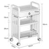 Mobile Hair Salon Cart, White Professional Rolling Storage Station view 2