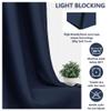 ZZGZZG Short Blackout Curtain 130 x 140 cm, Soft, Sound-Reducing, Opaque, with Grommets, Dark Green view 4
