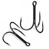 9KM DWLIFE 50-Piece Treble Fishing Hooks, Barbed Hard Steel Hooks for Freshwater and Saltwater view 1