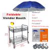 Portable Folding Kiosk Stand, 100 kg Capacity, Mobile Wire Cart with Wheels and Handle, 65 cm L view 2