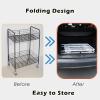 Portable Folding Kiosk Stand, 100 kg Capacity, Mobile Wire Cart with Wheels and Handle, 65 cm L view 3