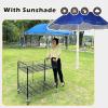Portable Folding Kiosk Stand, 100 kg Capacity, Mobile Wire Cart with Wheels and Handle, 65 cm L view 4