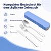 Stainless Steel Travel Cutlery with Case, 3-Piece Camping Set view 4