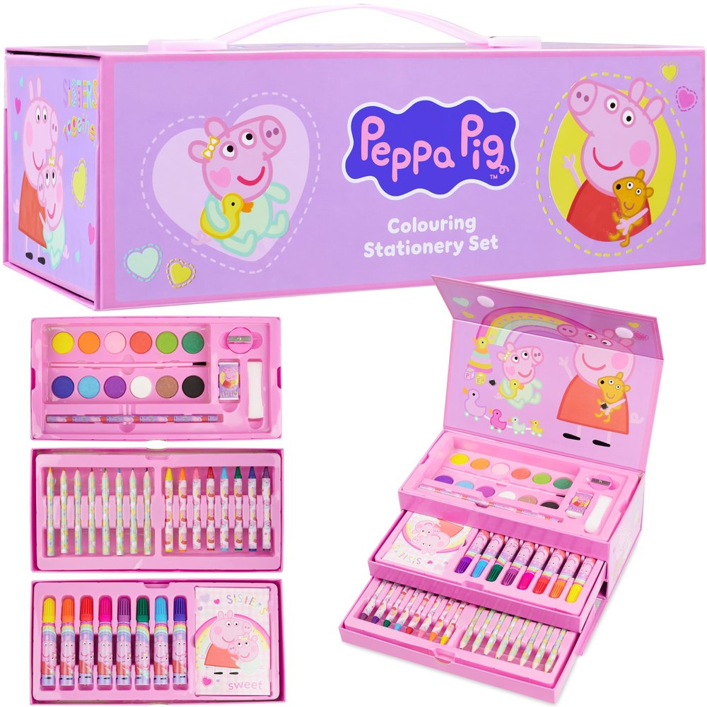 Peppa Pig Art & Craft Set for Kids, Girls' Gift, Washable and Nontoxic, Ages 3–6