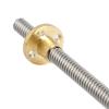 T8 Stainless Steel Lead Screw with T8 Brass Flange Nut, Multiple Pitches and Lengths 100–600 mm (2 mm Pitch, 10 mm Lead, 400 mm) view 4
