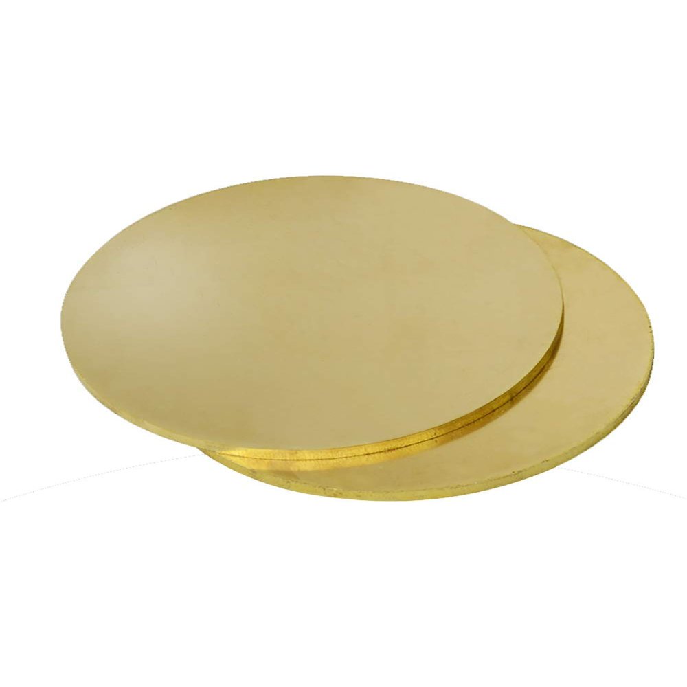 LYVQZPWLR Brass Round Plates, 2-Pack, 50 mm, No Holes