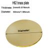 LYVQZPWLR Brass Round Plates, 2-Pack, 50 mm, No Holes view 2