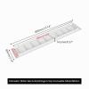 Befun 2PCS Rectangular Ventilation Grilles, White Aluminum, 80 x 400 mm view 2