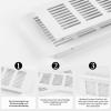 Befun 2PCS Rectangular Ventilation Grilles, White Aluminum, 80 x 400 mm view 3