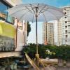 Outdoor Patio Umbrella with Decorative Shade Canopy, Without Base view 3