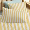 Quixora Reversible 3-Piece Duvet Cover Set, Light Yellow Vertical Stripes, 260 x 240 cm view 4