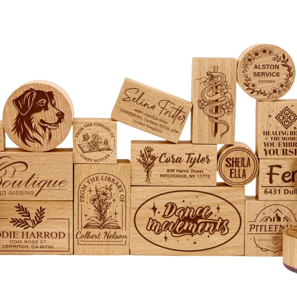 Personalized Logo Stamp, Large Rubber Stamp, 2.5–20.3 cm