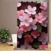 Pink Flower Shower Curtain 200 x 200 cm, Waterproof Polyester, 12 Hooks view 1