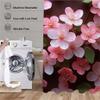 Pink Flower Shower Curtain 200 x 200 cm, Waterproof Polyester, 12 Hooks view 3