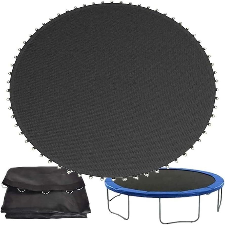 Trampoline Replacement Jumping Mats for Round Frames, 1.8 m–4.9 m, with 48 Buckles and Spring Covers