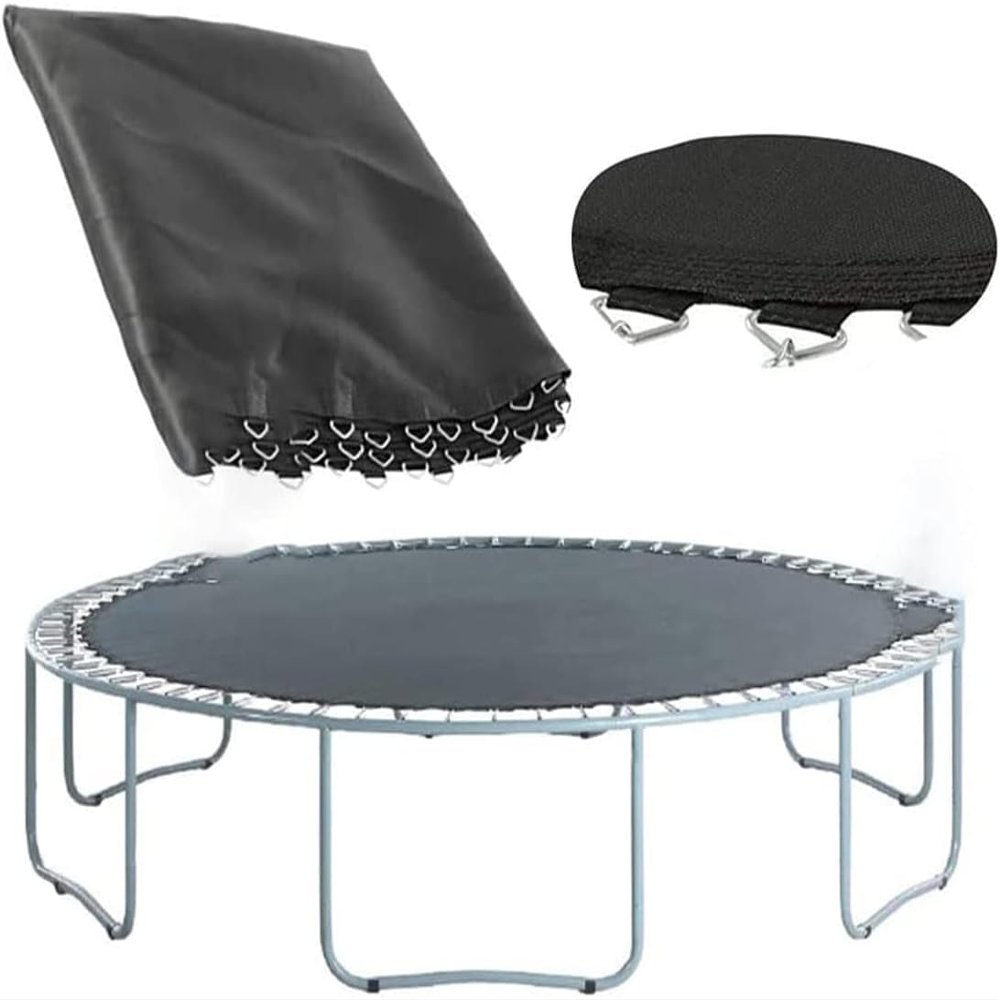 Replacement Jumping Mat for Round Trampolines, 1.8–4.9 m, with 80 Buckles, Durable Spring Cover