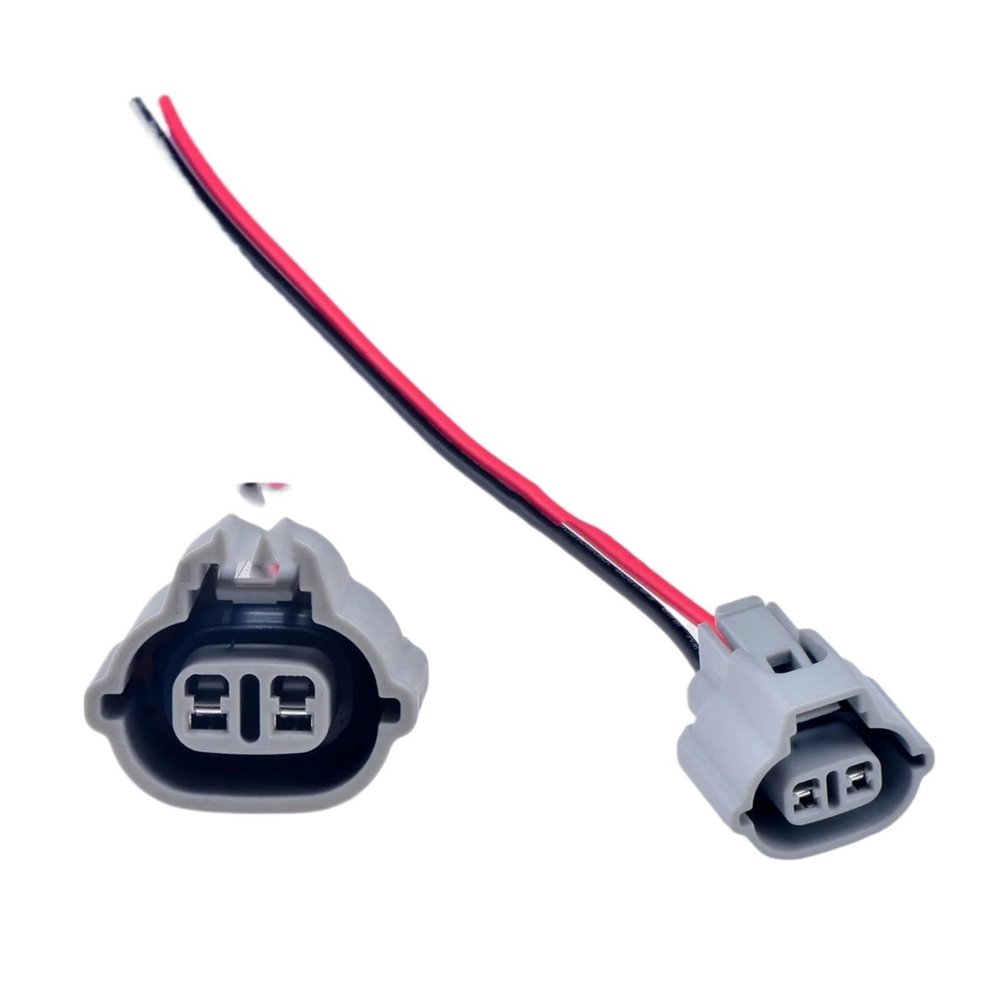 2-Pin Automotive Connector, Car Light Base Bulb Holder Wiring Harness Plug 8161512590 90075-60001 (Female with Wires)
