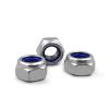 DeVow DIN 985 Left-Hand Thread Nylon Lock Nuts M14×2.0, A2 Stainless Steel, 4-Pack view 2