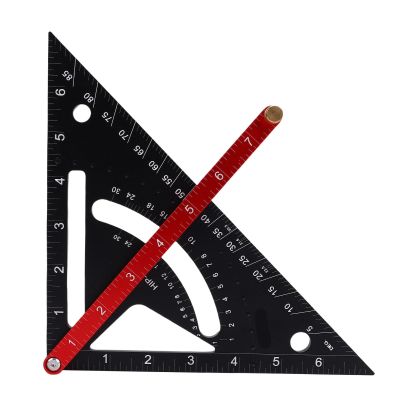 OVAQUIXI Adjustable Aluminum Carpenter Square with Double-Sided Scale