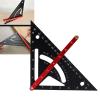 OVAQUIXI Adjustable Aluminum Carpenter Square with Double-Sided Scale view 2