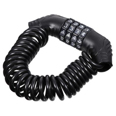 WOONEKY Bicycle Helmet Combination Lock with Flexible, Scratch-Resistant Steel Cable