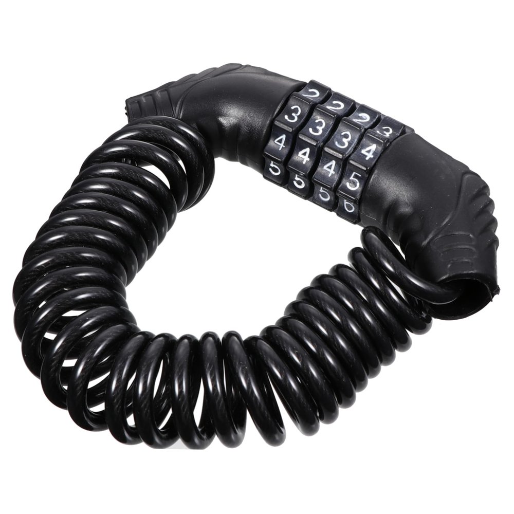 WOONEKY Bicycle Helmet Combination Lock with Flexible, Scratch-Resistant Steel Cable